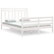 Rám postele bílý masivní dřevo 150 × 200 cm King Size, 3105321 - Rám postele
