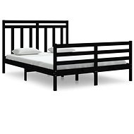 Rám postele černý masivní dřevo 150 × 200 cm King Size, 3105324 - Rám postele