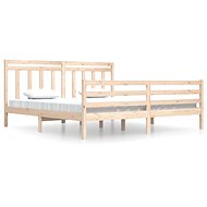 Rám postele masivní dřevo 200 × 200 cm, 3105335 - Postel