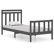 Rám postele šedý masivní dřevo 90 × 190 cm Single, 3105347 - Rám postele