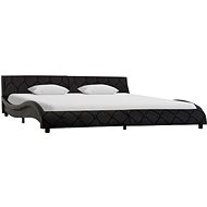 Bed frame black faux leather 180x200 cm - Bed Frame