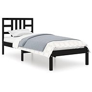 Rám postele černý masivní dřevo 75 × 190 cm Small Single, 3105369 - Rám postele