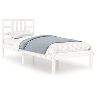 Rám postele bílý masivní dřevo 90 × 200 cm, 3105391 - Postel