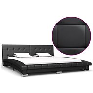 Bed frame black faux leather 200x160 cm - Bed Frame