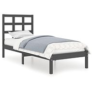 Rám postele šedý masivní dřevo 75 × 190 cm Small Single, 3105432 - Rám postele