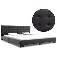Bed frame black faux leather 200x180 cm - Bed Frame