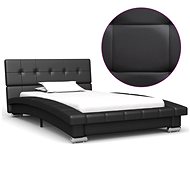 Bed frame black faux leather 200x90 cm - Bed Frame