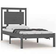 Rám postele šedý masivní dřevo 75 × 190 cm Small Single, 3105497 - Rám postele