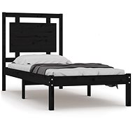 Rám postele černý masivní dřevo 90 × 190 cm Single, 3105504 - Rám postele