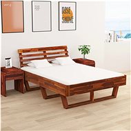 Bed frame solid acacia wood 140x200 cm - Bed Frame