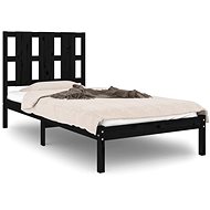 Rám postele černý masivní dřevo 90 × 190 cm Single, 3105569 - Rám postele