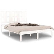 Rám postele bílý masivní borovice 140 × 190 cm, 3105581 - Rám postele