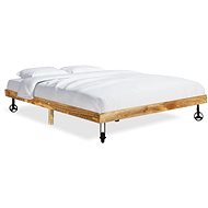 Bed frame solid mangrove wood 140x200 cm - Bed Frame