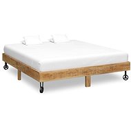 Bed frame solid mangrove wood 200x200 cm - Bed Frame