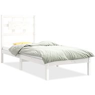 Rám postele bílý masivní dřevo 75 × 190 cm Small Single, 3105626 - Rám postele
