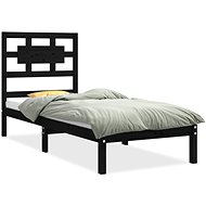 Rám postele černý masivní dřevo 75 × 190 cm Small Single, 3105629 - Rám postele