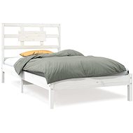 Rám postele bílý masivní dřevo 90 × 190 cm Single, 3105631 - Rám postele
