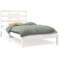Rám postele bílý masivní dřevo 90 × 200 cm, 3105651 - Postel