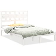 Rám postele bílý masivní dřevo 120 × 200 cm, 3105661 - Postel