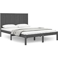 Rám postele šedý masivní borovice 140 × 190 cm, 3105712 - Rám postele