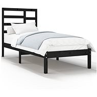 Rám postele černý masivní dřevo 90 × 190 cm Single, 3105764 - Rám postele