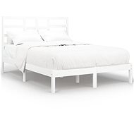 Rám postele bílý masivní dřevo 135 × 190 cm Double, 3105771 - Rám postele