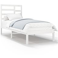 Rám postele bílý masivní dřevo 90 × 200 cm, 3105781 - Postel