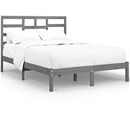Rám postele šedý masivní dřevo 160 × 200 cm, 3105807 - Postel