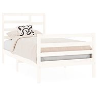 Rám postele bílý masivní dřevo 75 × 190 cm Small Single, 3105821 - Rám postele
