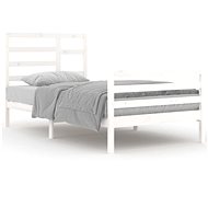 Rám postele bílý masivní dřevo 100 × 200 cm, 3105851 - Postel