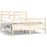 Rám postele masivní dřevo 150 × 200 cm King Size, 3105865 - Rám postele