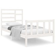 Rám postele bílý masivní dřevo 75 × 190 cm Small Single, 3105886 - Rám postele