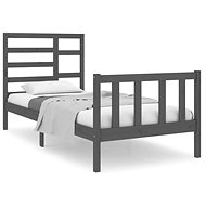 Rám postele šedý masivní dřevo 75 × 190 cm Small Single, 3105887 - Rám postele