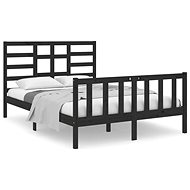 Rám postele černý masivní dřevo 120 × 190 cm Small Double, 3105899 - Rám postele