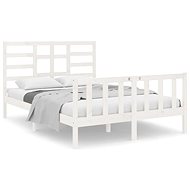Rám postele bílý masivní dřevo 135 × 190 cm Double, 3105901 - Rám postele