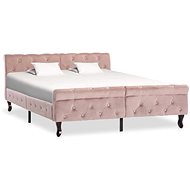 Bed frame pink velvet 140x200 cm - Bed Frame
