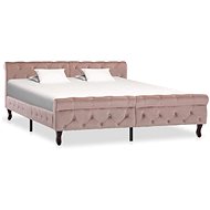 Bed frame pink velvet 160x200 cm - Bed