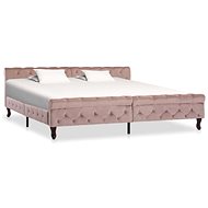 Bed frame pink velvet 200x200 cm - Bed