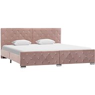 Bed frame pink textile 180x200 cm - Bed Frame