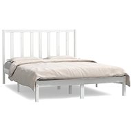 Rám postele bílý masivní borovice 140 × 190 cm, 3106619 - Rám postele