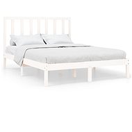 Rám postele bílý masivní dřevo 120 × 200 cm, 3106764 - Postel
