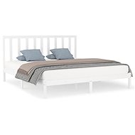 Rám postele bílý masivní dřevo 200 × 200 cm, 3106789 - Postel