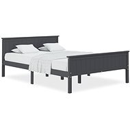 Rám postele šedý masivní borovice 160 × 200 cm, 322206 - Rám postele