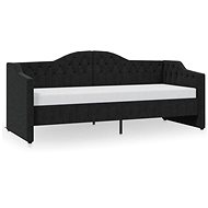 SHUMEE válenda s USB 90 × 200 cm, textil, černá, 337185 - Postel