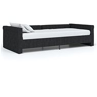 SHUMEE válenda s USB 90 × 200 cm, textil, černá, 337195 - Postel