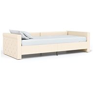 SHUMEE válenda s USB 90 × 200 cm, krémová, 337202 - Postel