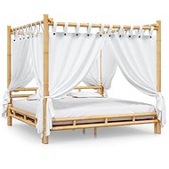 Postel s nebesy 200 × 200 cm bambus, 340053 - Postel