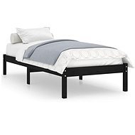 Bed frame black solid pine 90 × 200 cm, 810006 - Bed