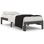 Rám postele šedý masivní dřevo 75 × 190 cm Small Single, 810327 - Rám postele