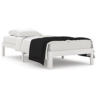 Rám postele bílý masivní dřevo 90 × 190 cm Single, 810331 - Bed Frame
